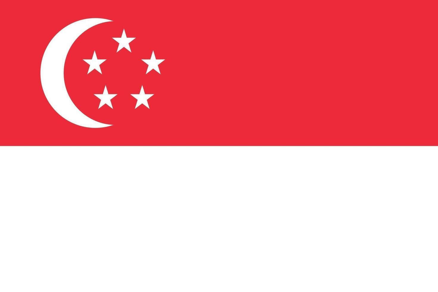 Singapore flag vector isolate banner print illustration