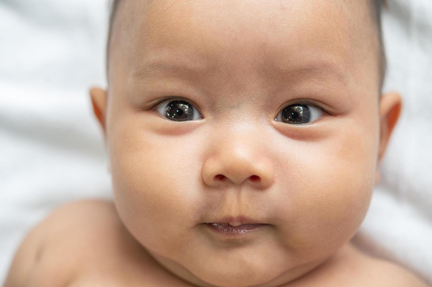 Close-up of a newborn baby photo