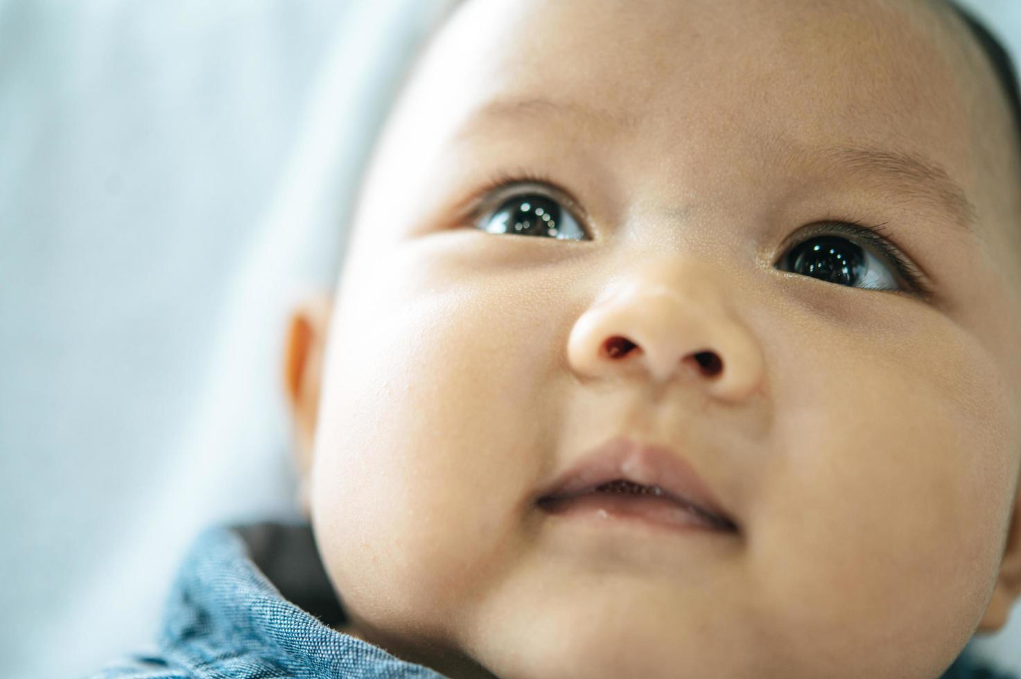 Close-up of a newborn baby photo