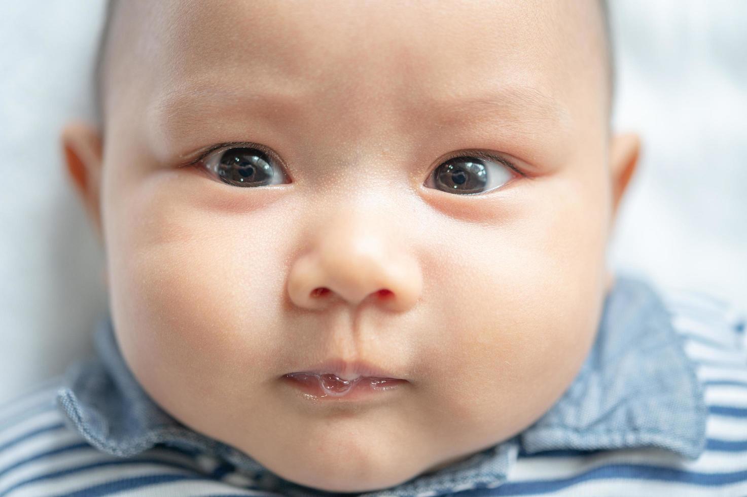 Close-up of a newborn baby photo