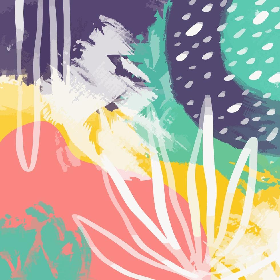 abstract background doodle art with different shapes and textures vector