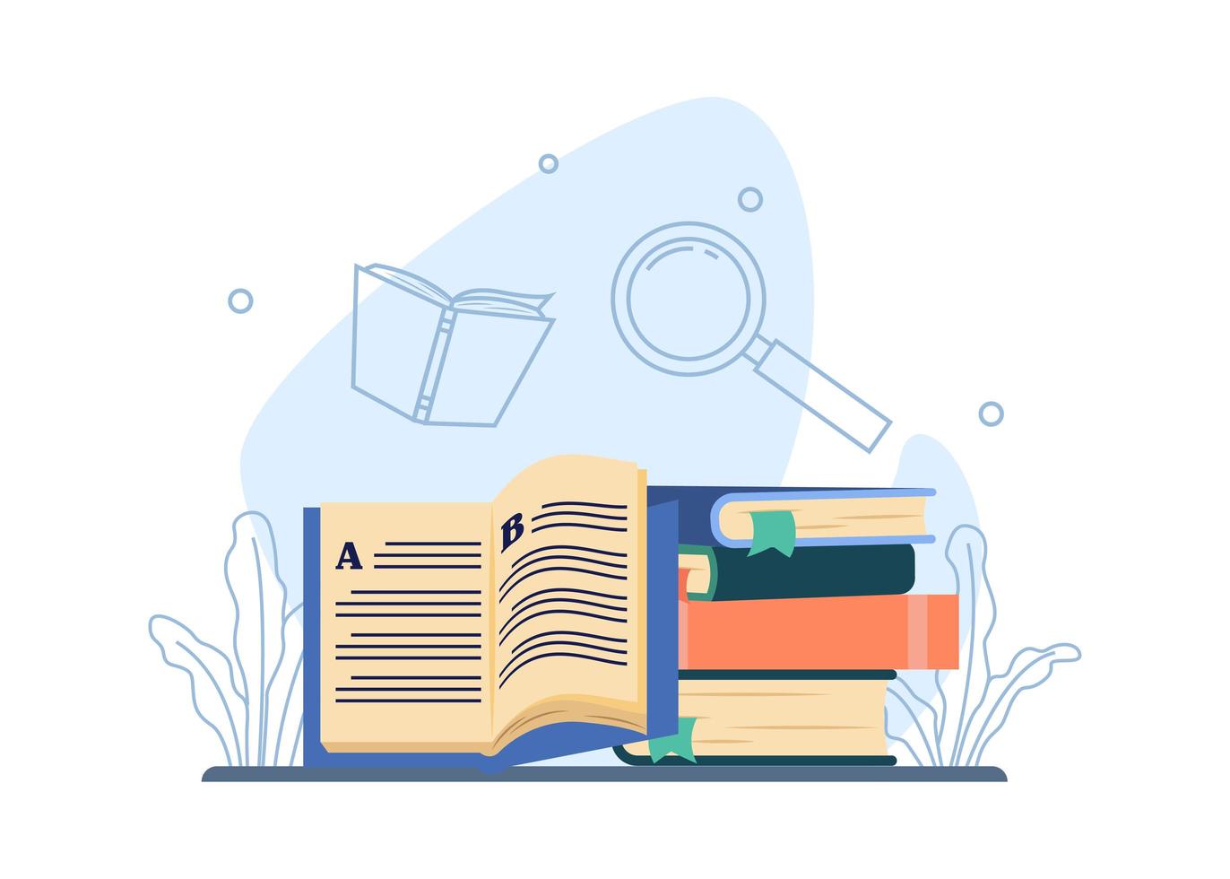 Library Education Concept vector