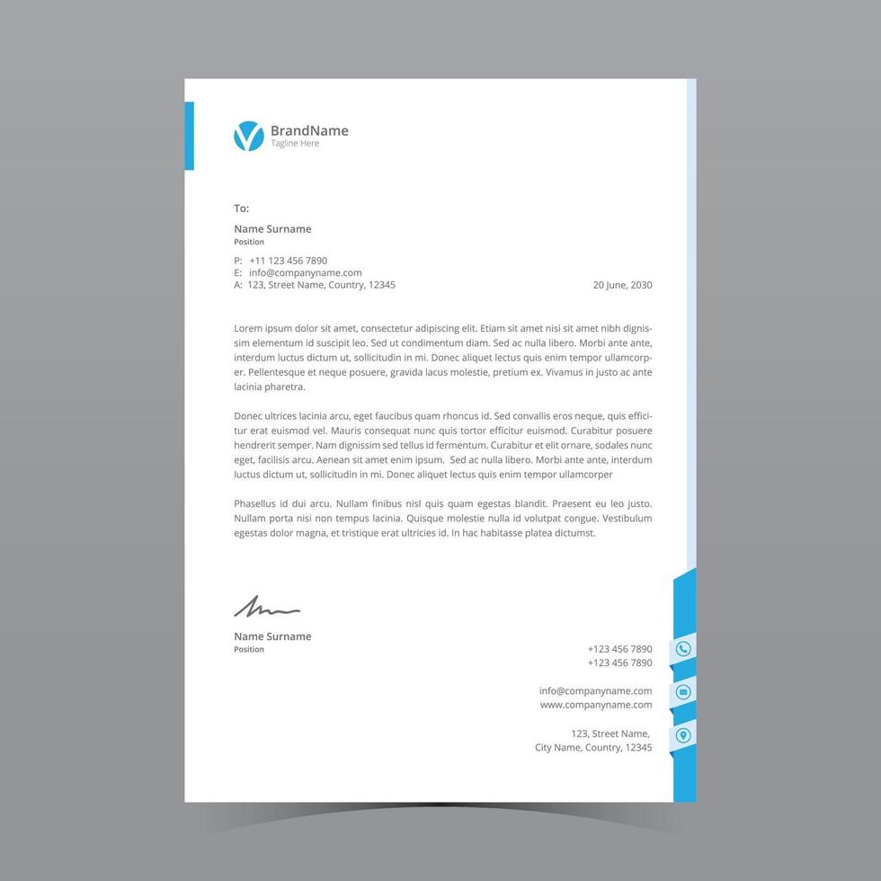 Letterhead Template Vector