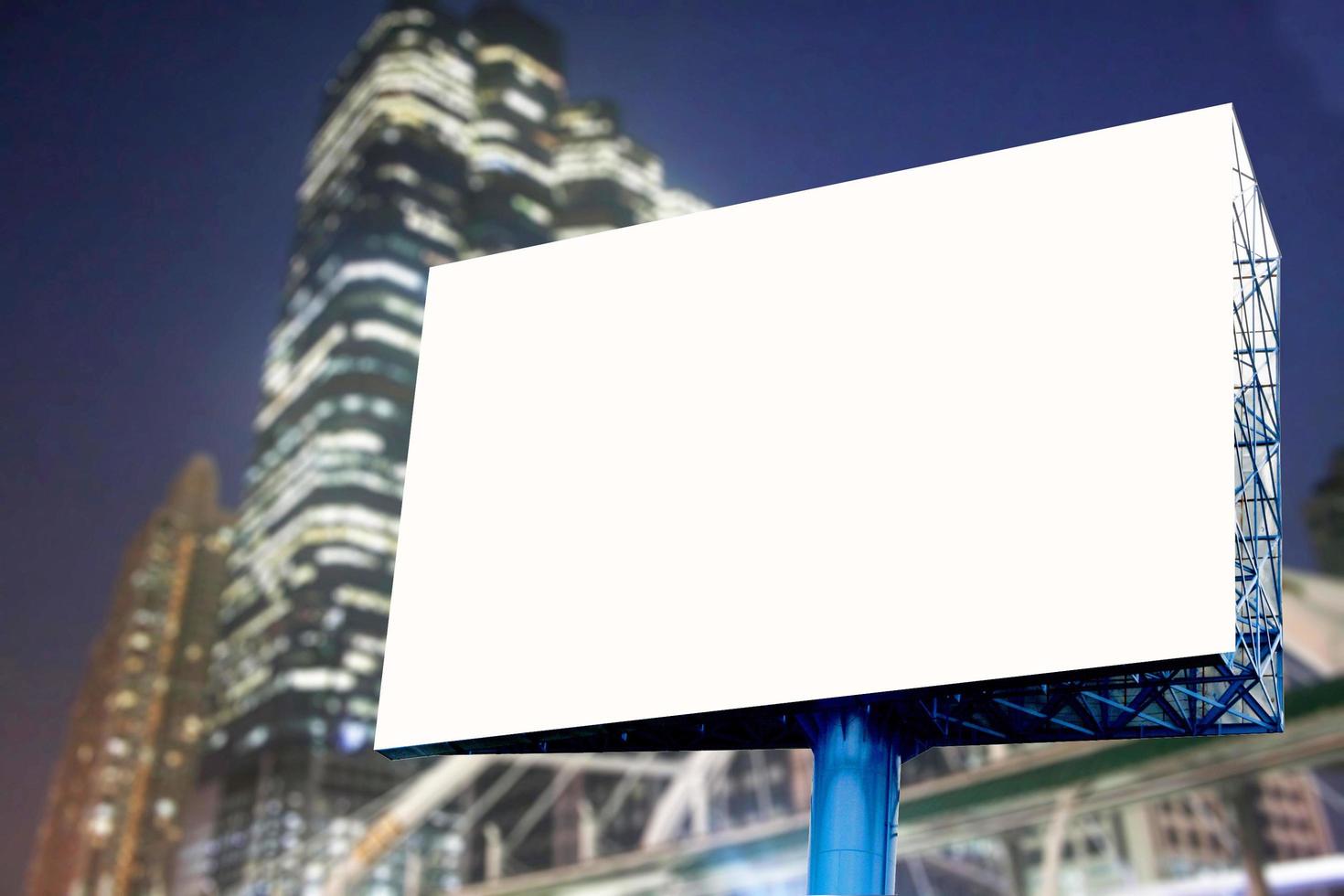Billboard mock-up in city photo