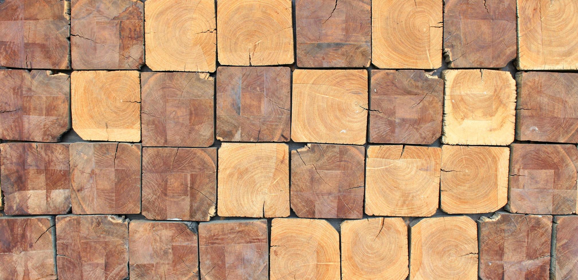 Square wooden logs photo