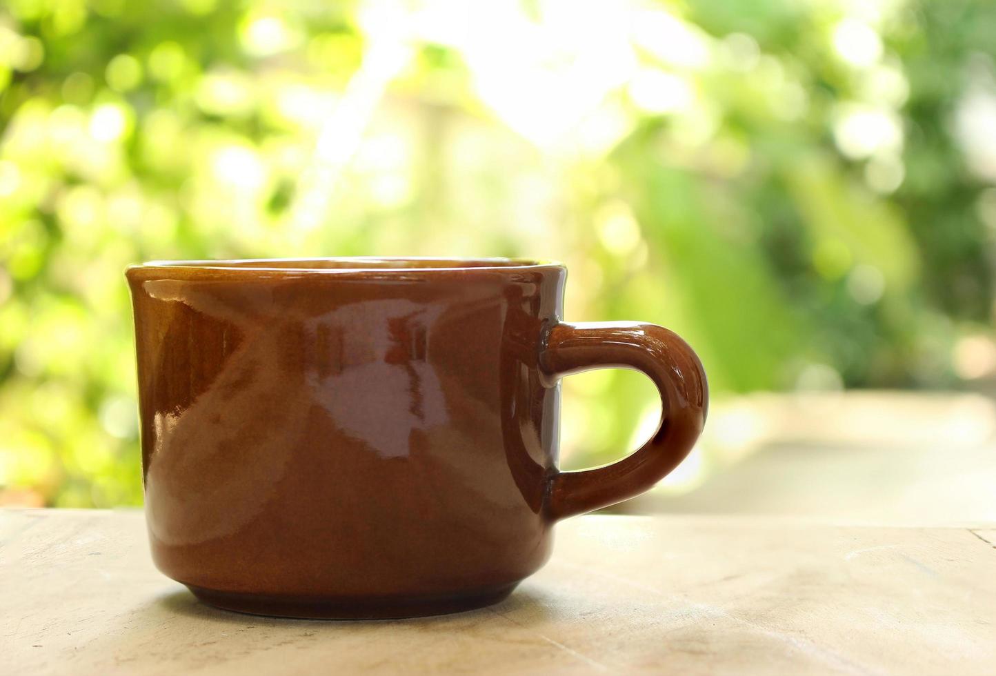 Brown mug outside photo