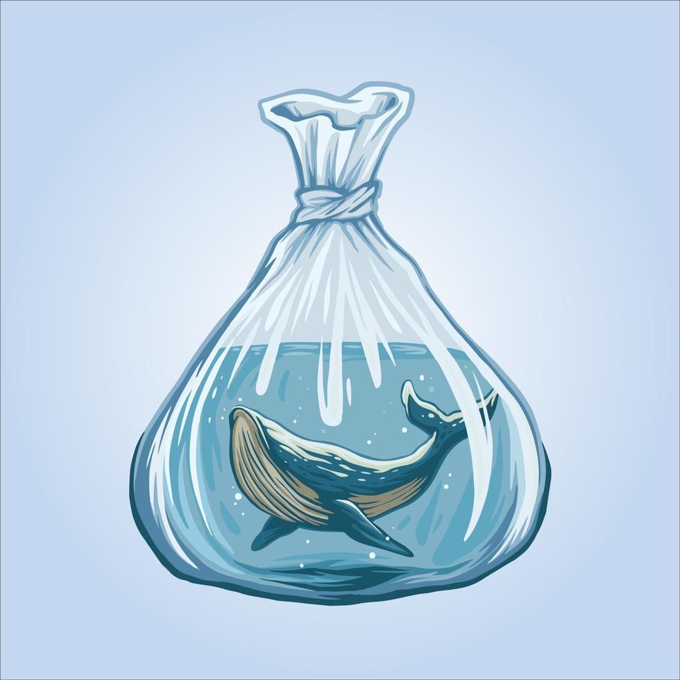 Whales are not free illustration graphic vector