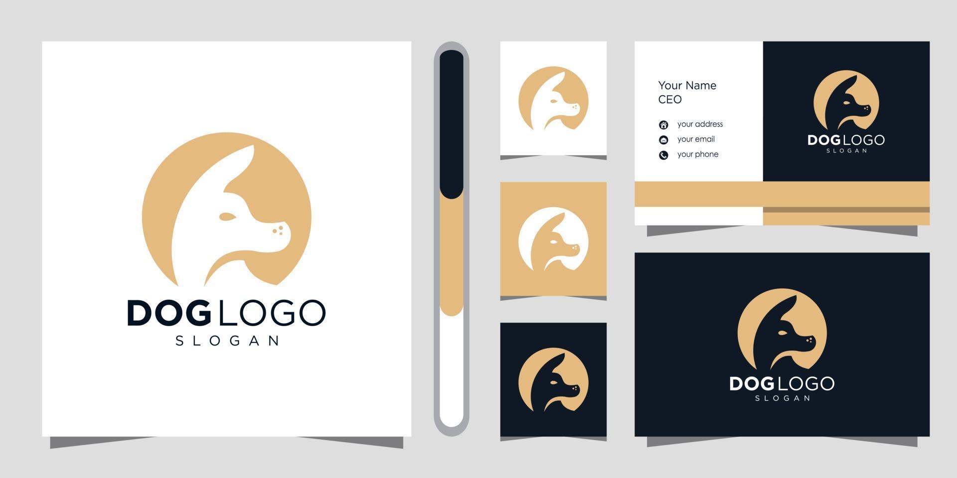 Dog logo design template vector