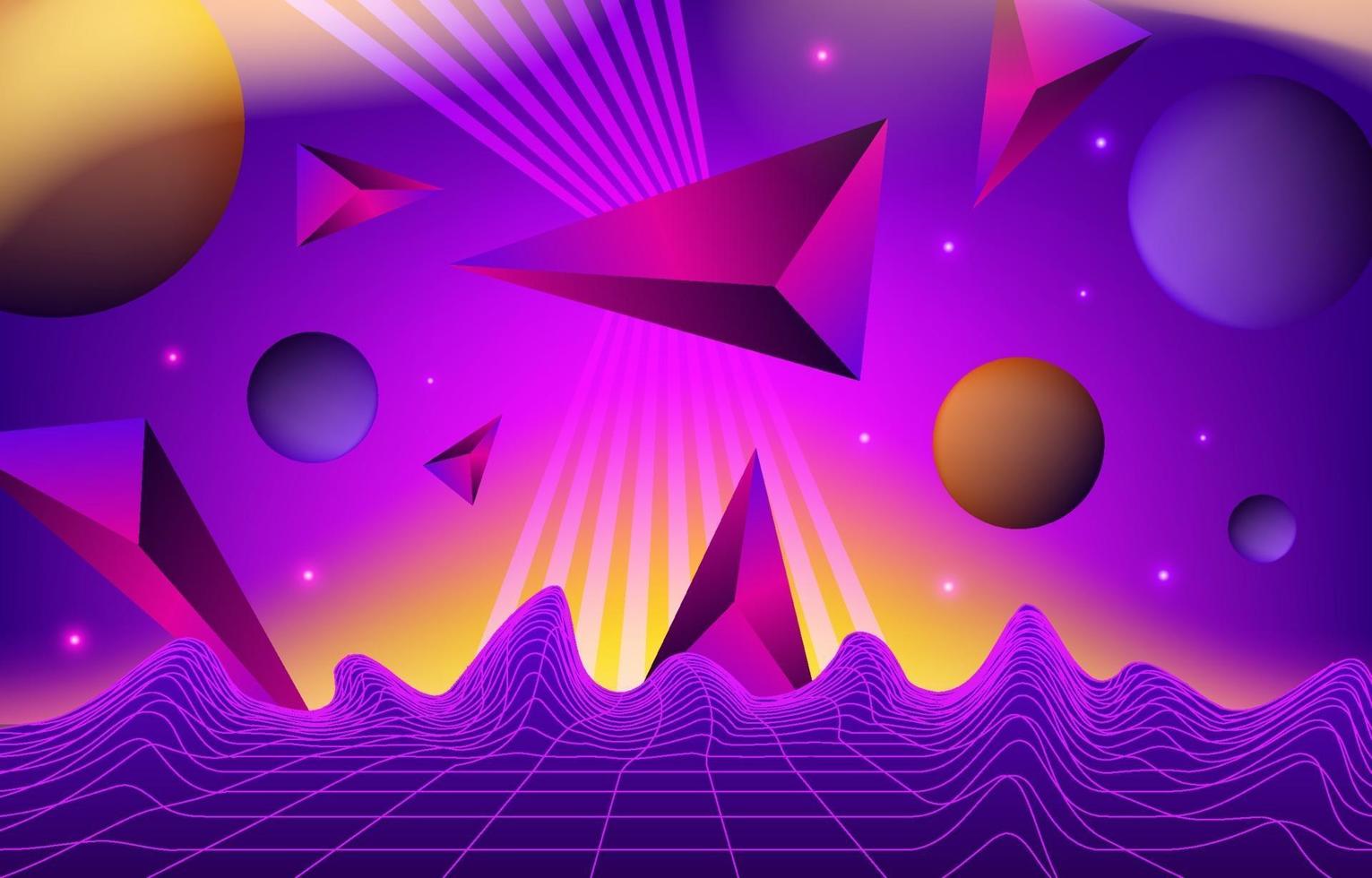 Abstract Retro Futurism vector