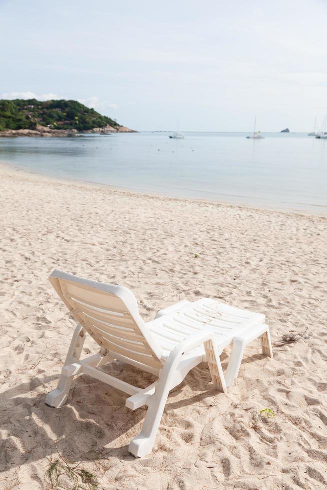bench on the beach photo