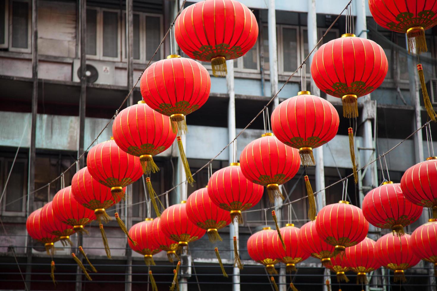 Chinese red lanterns photo