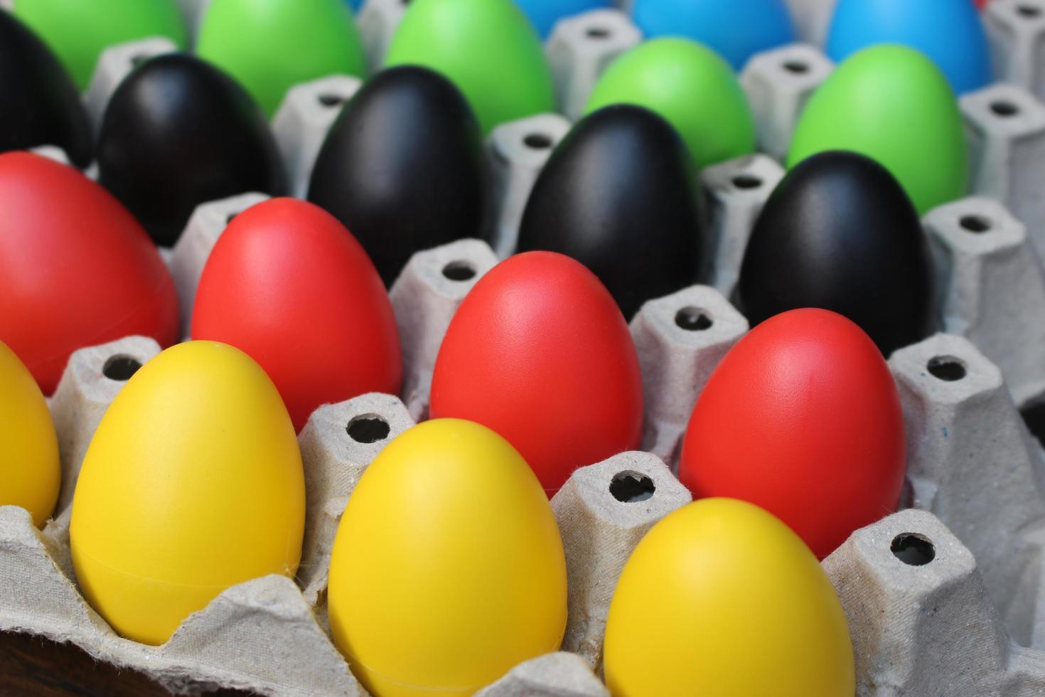 Multicolored Easter eggs photo