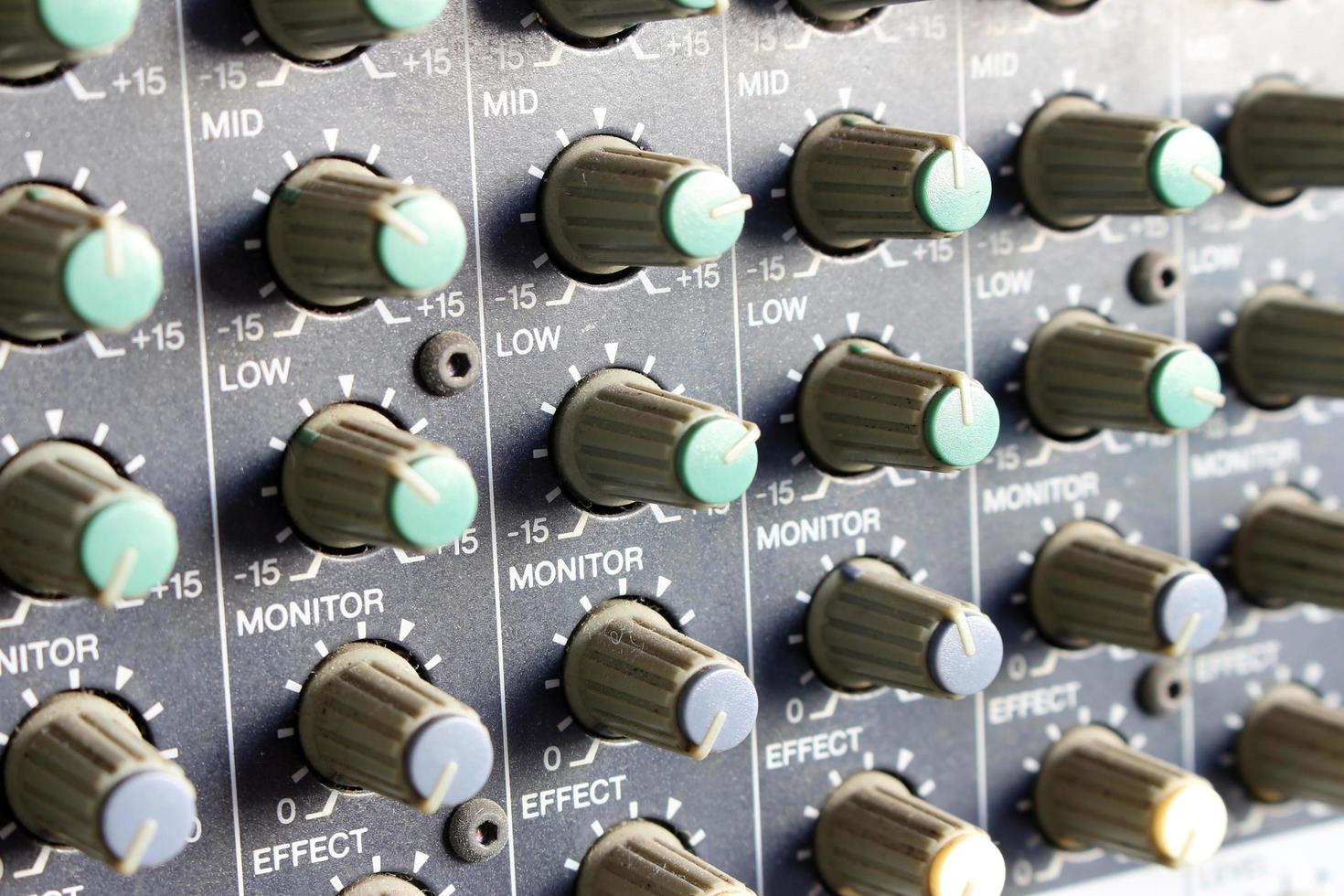 Close-up of mixer dials photo