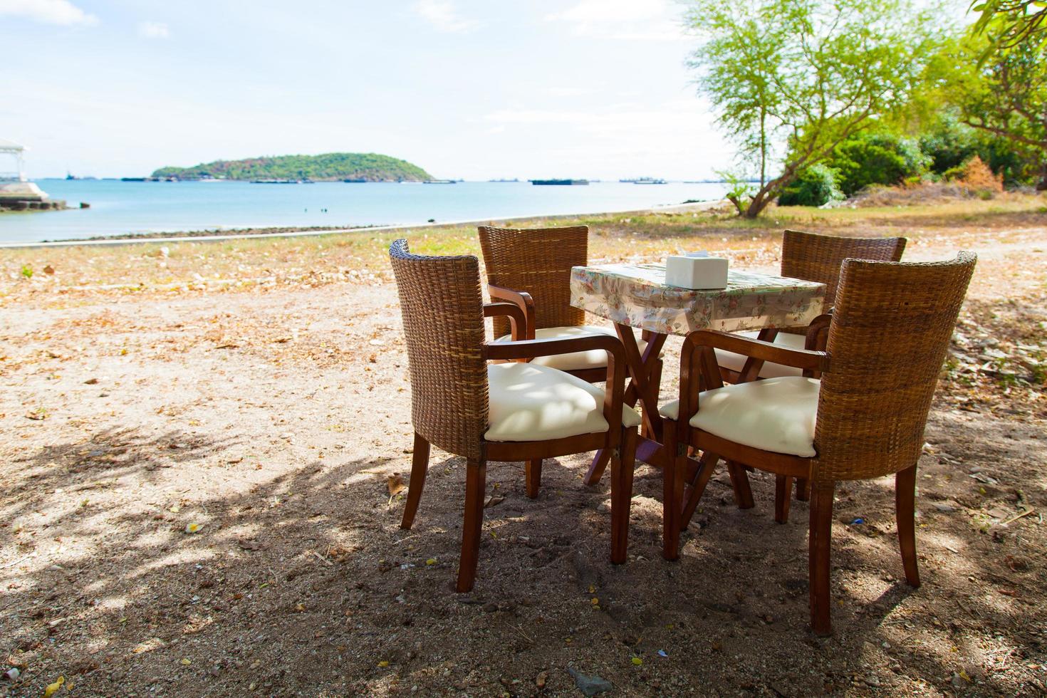 Dining table and chairs photo