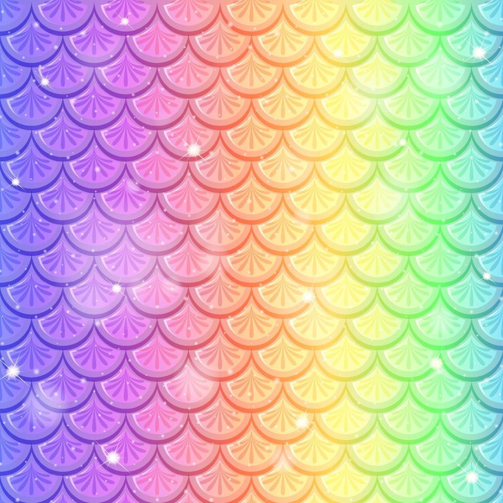 Fondo transparente de escala de peces arco iris vector