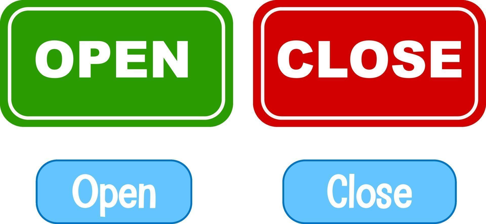 Opposite words with open and close vector