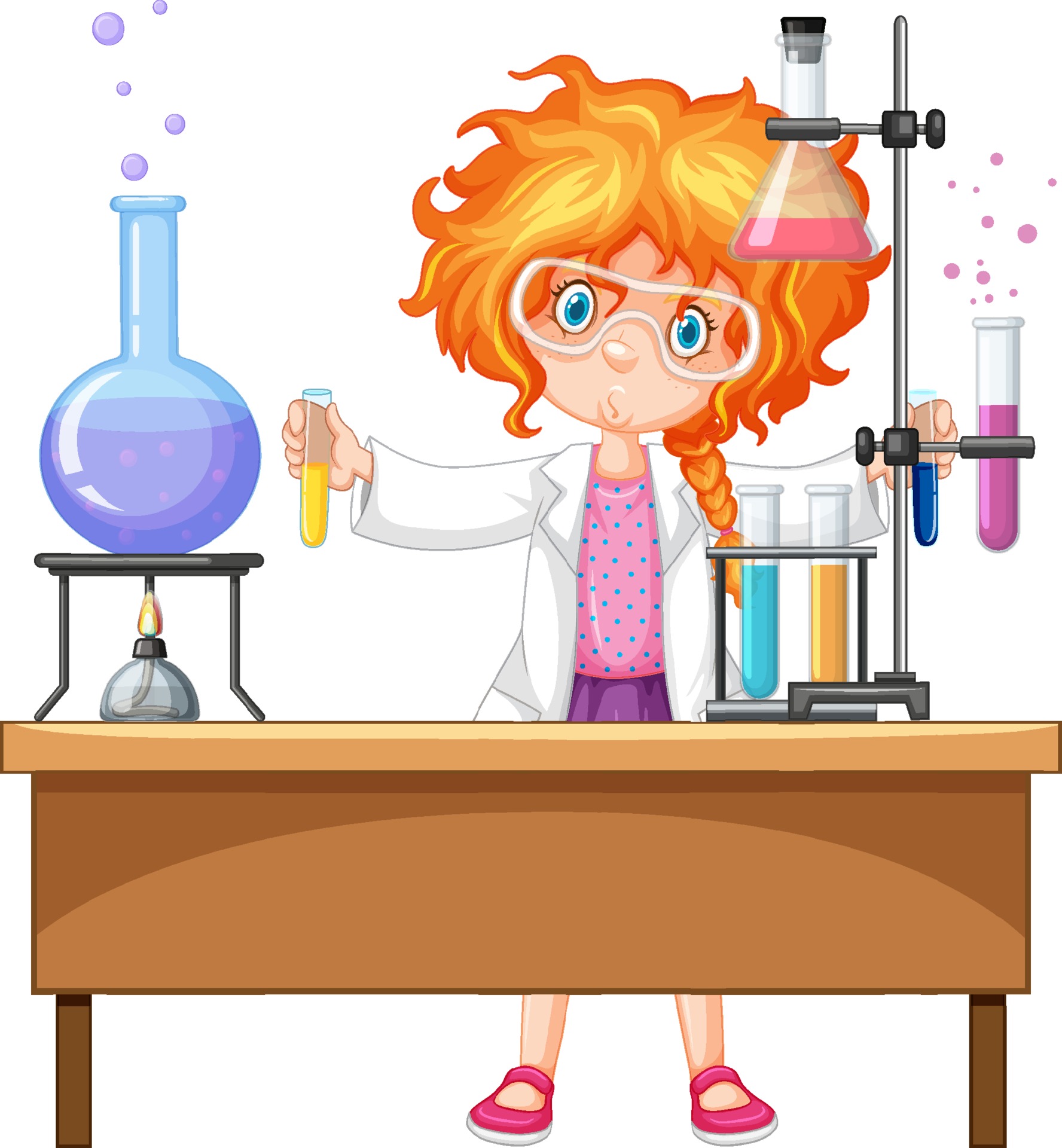 экспериментирование для детей. дети проводят опыты. детские научные эксперименты стоковые. химическая лаборатория карикатуры. химические картинки.