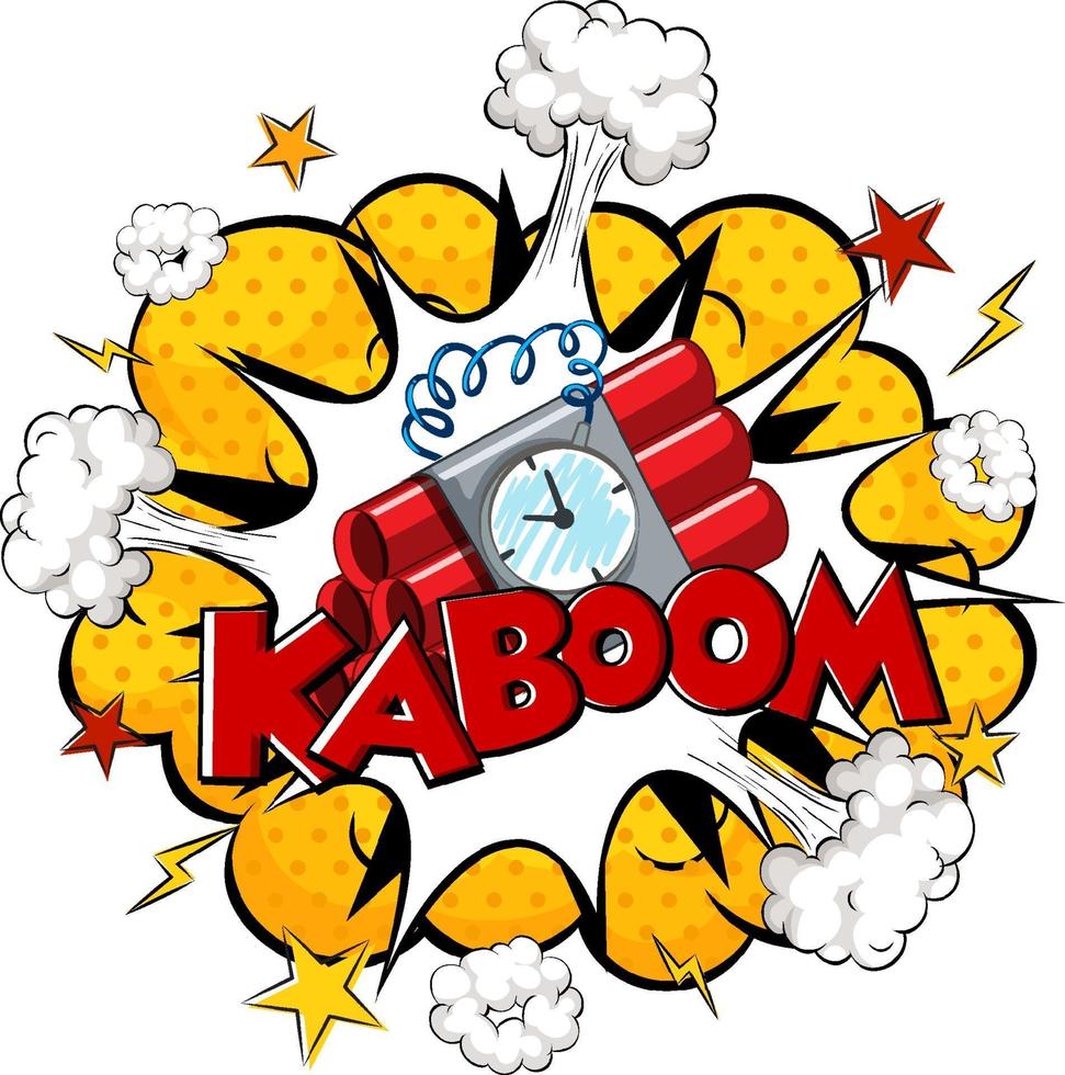 Comic speech bubble with kaboom text vector