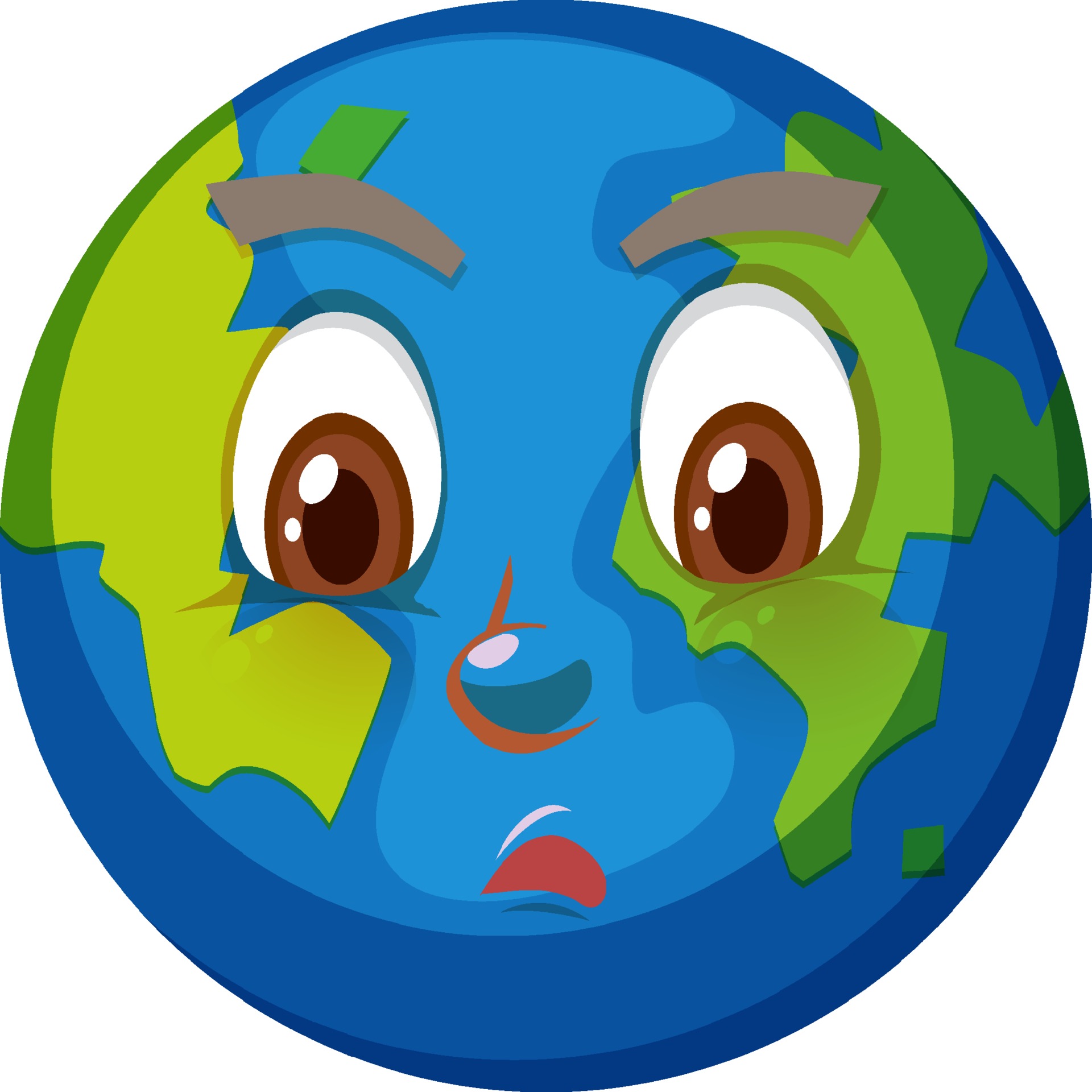 Earth cartoon character with confused face expression on white background 1928852 Vector Art at Vecteezy Earth cartoon character with confused face expression on white background 1928852 Vector Art at Vecteezy