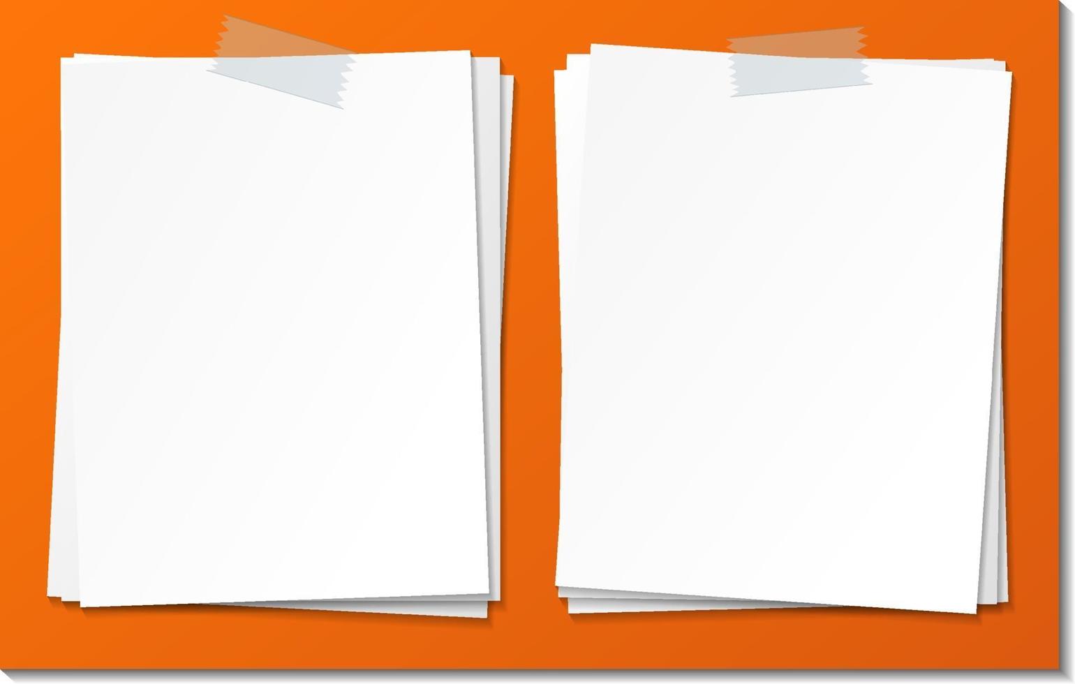 Set of empty sticky note paper template vector