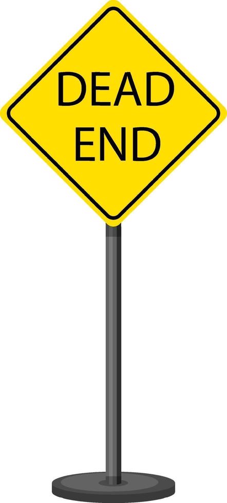 Yellow traffic warning sign on white background vector