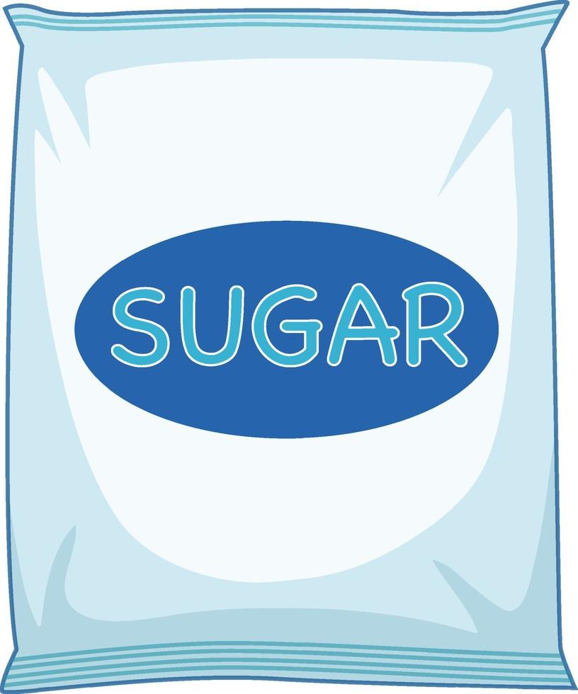 A pack of sugar on white background vector