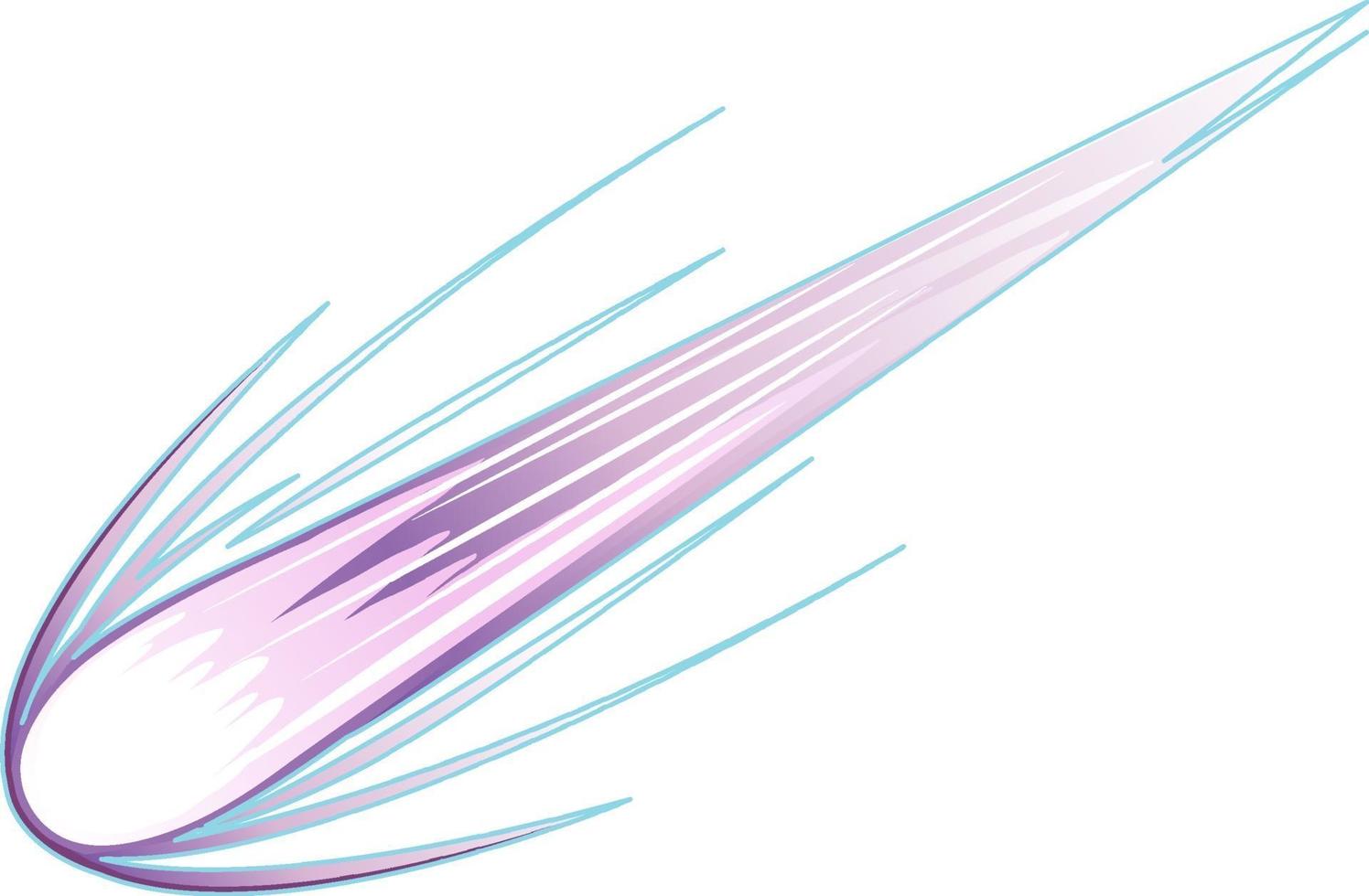 Asteroid falling on white background vector