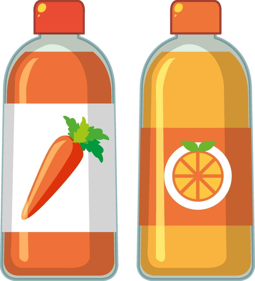Healthy juice bottle on white background vector
