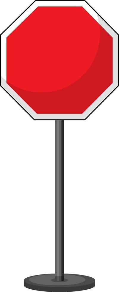 Red traffic sign on white background vector