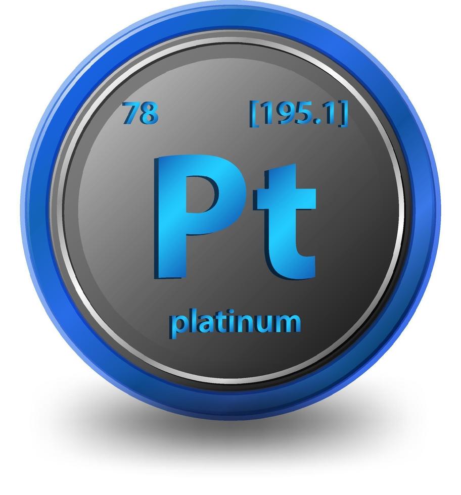 Gold chemical element. Chemical symbol with atomic number and atomic mass. vector