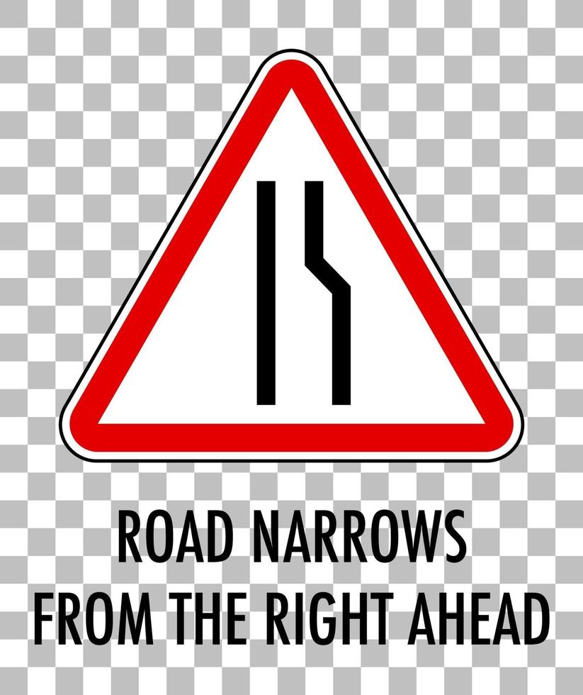 Red traffic sign on transparent background vector