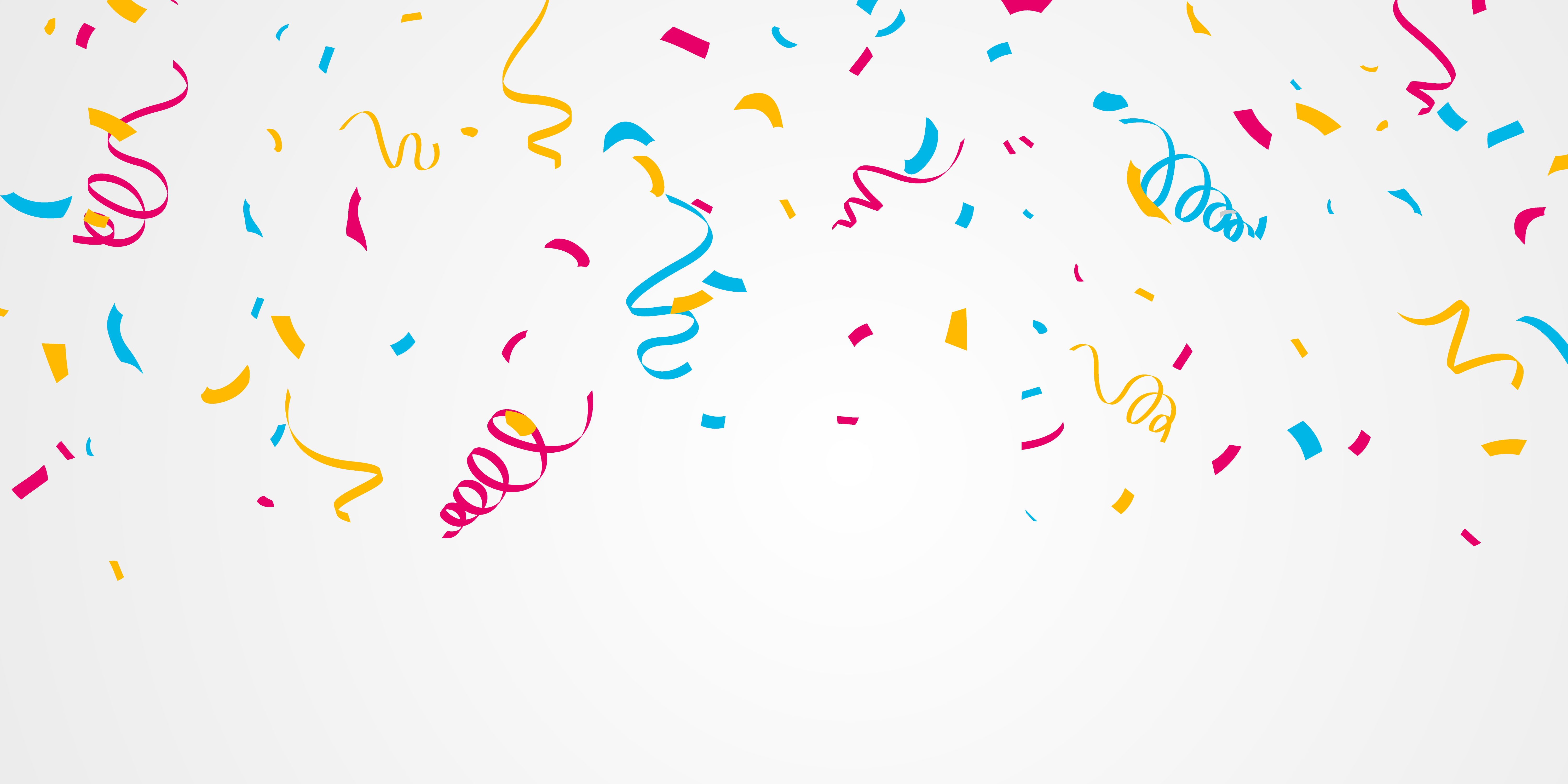 Confetti and colorful ribbons. Celebration background template 1929420