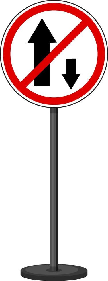 Red traffic sign on white background vector