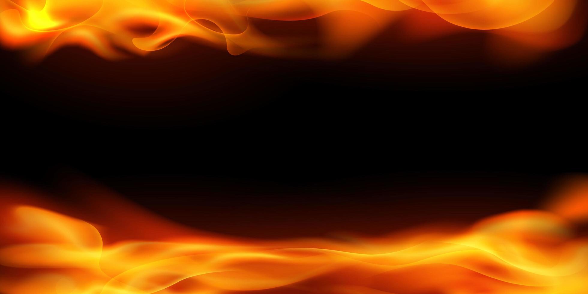Effect burning red hot sparks realistic fire flames abstract background vector