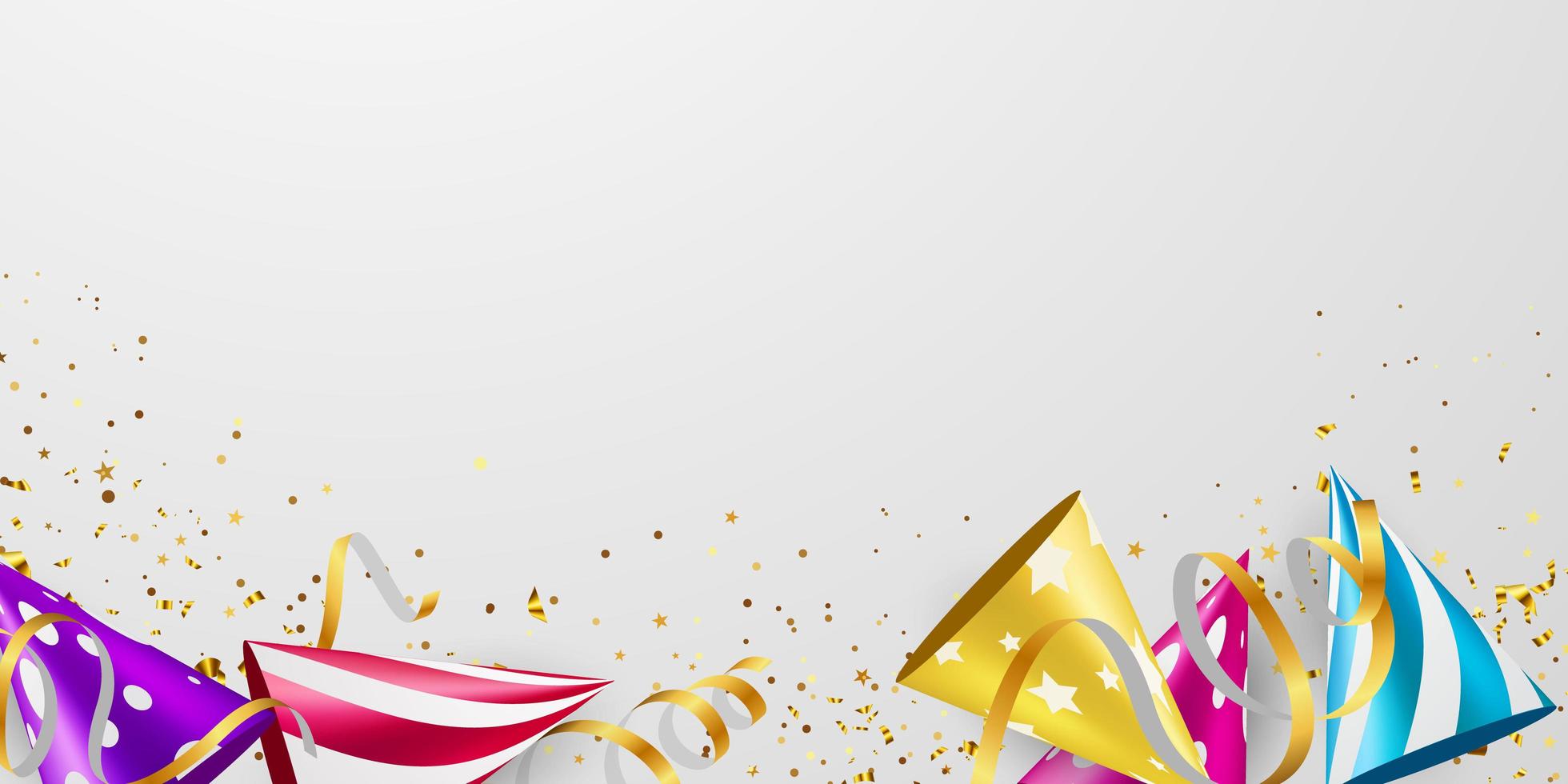 Confetti and flag concept design template holiday Happy Day, background Celebration Vector illustration.