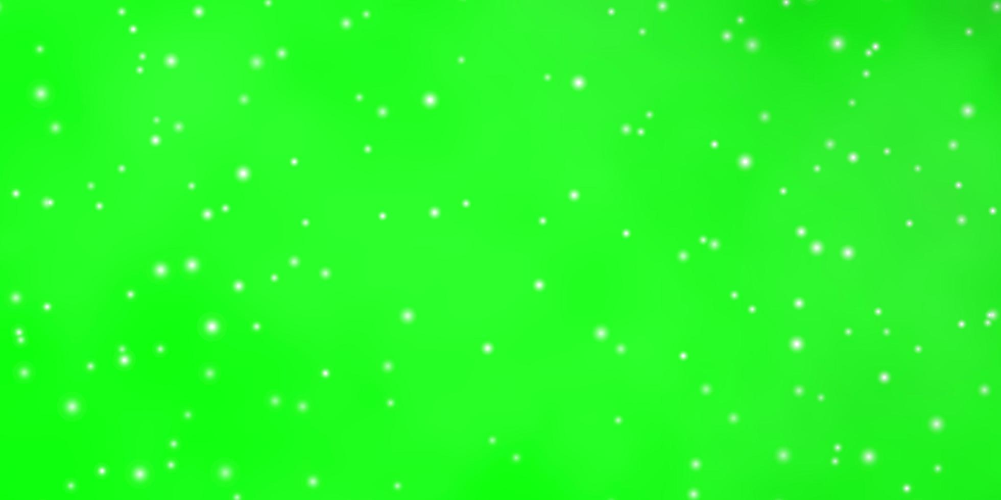Light Green vector pattern with abstract stars.