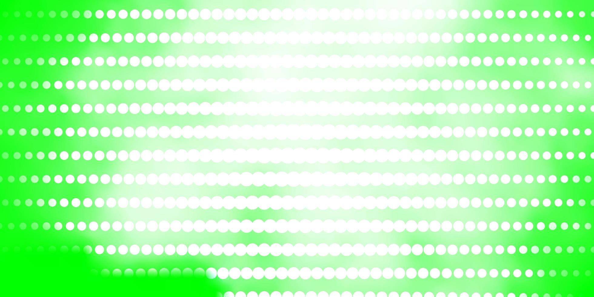 Light Green vector backdrop with circles.