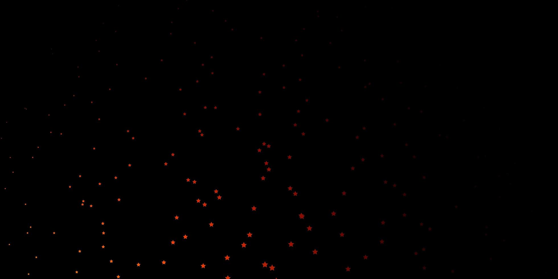 Dark Orange vector template with neon stars.