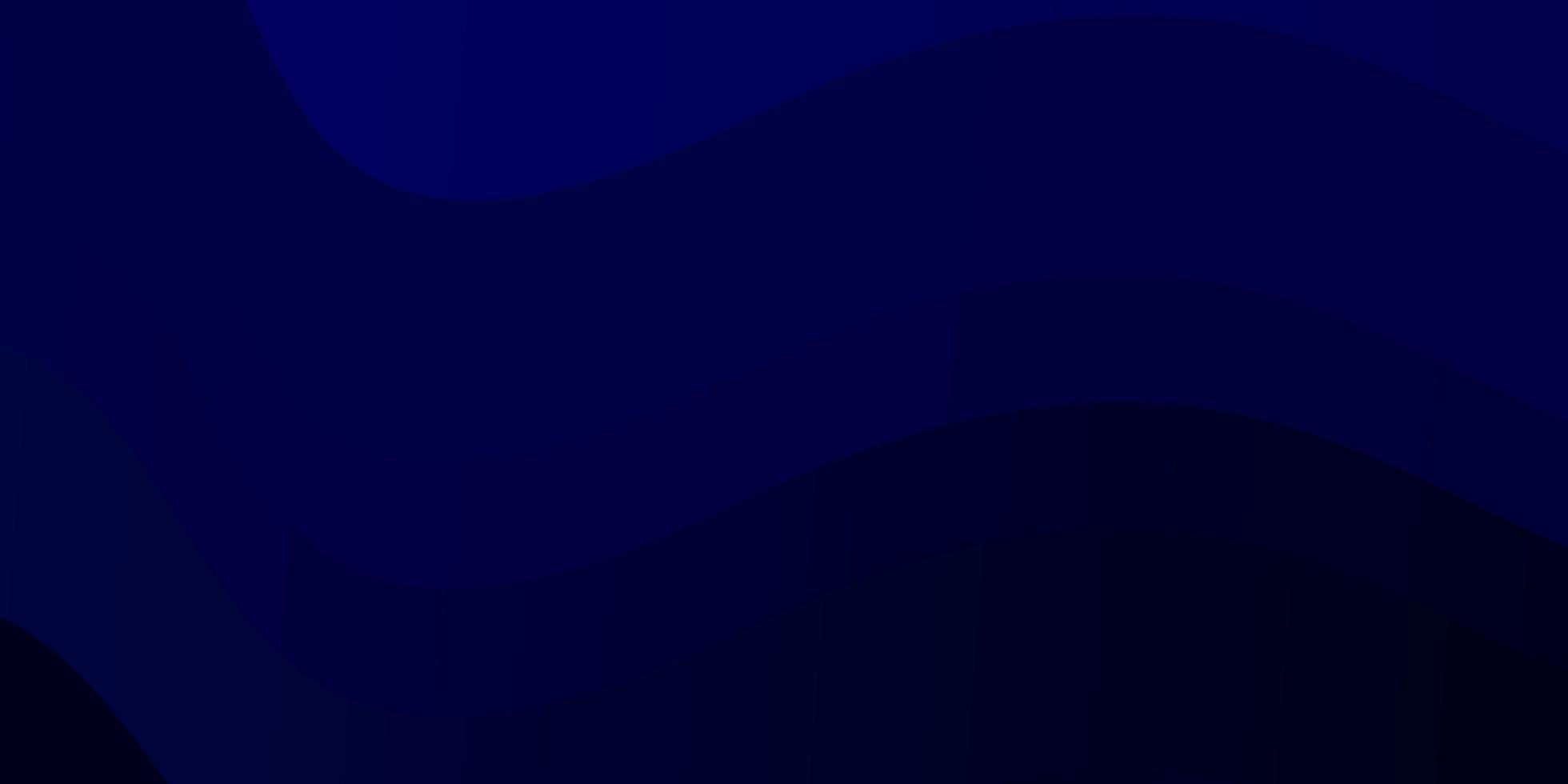 Dark BLUE vector background with curved lines.