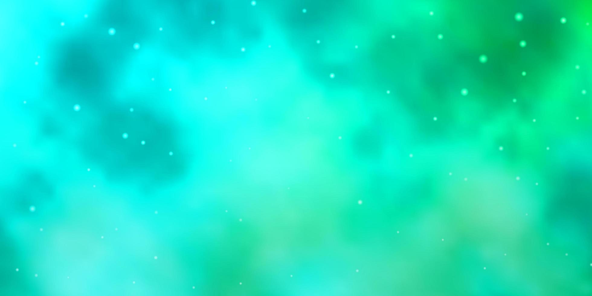 Light Green vector layout with bright stars.