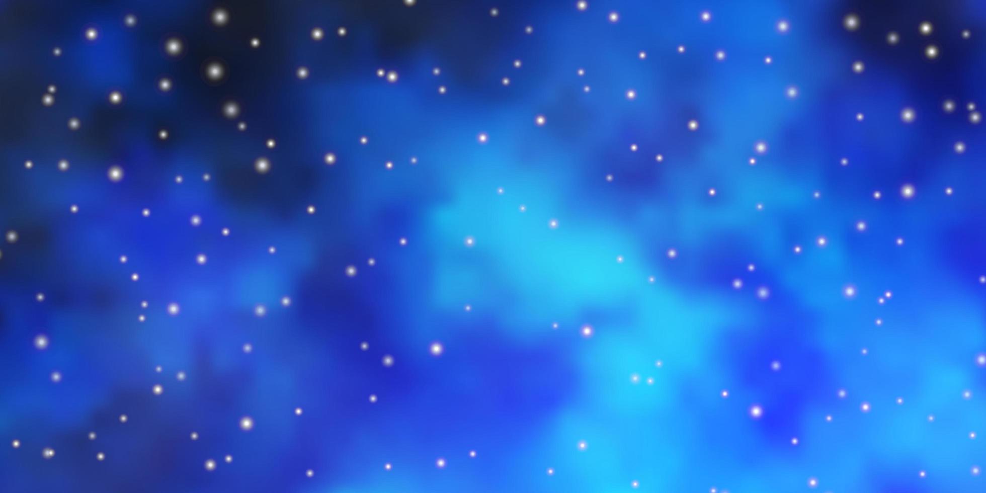 Light BLUE vector background with small and big stars.