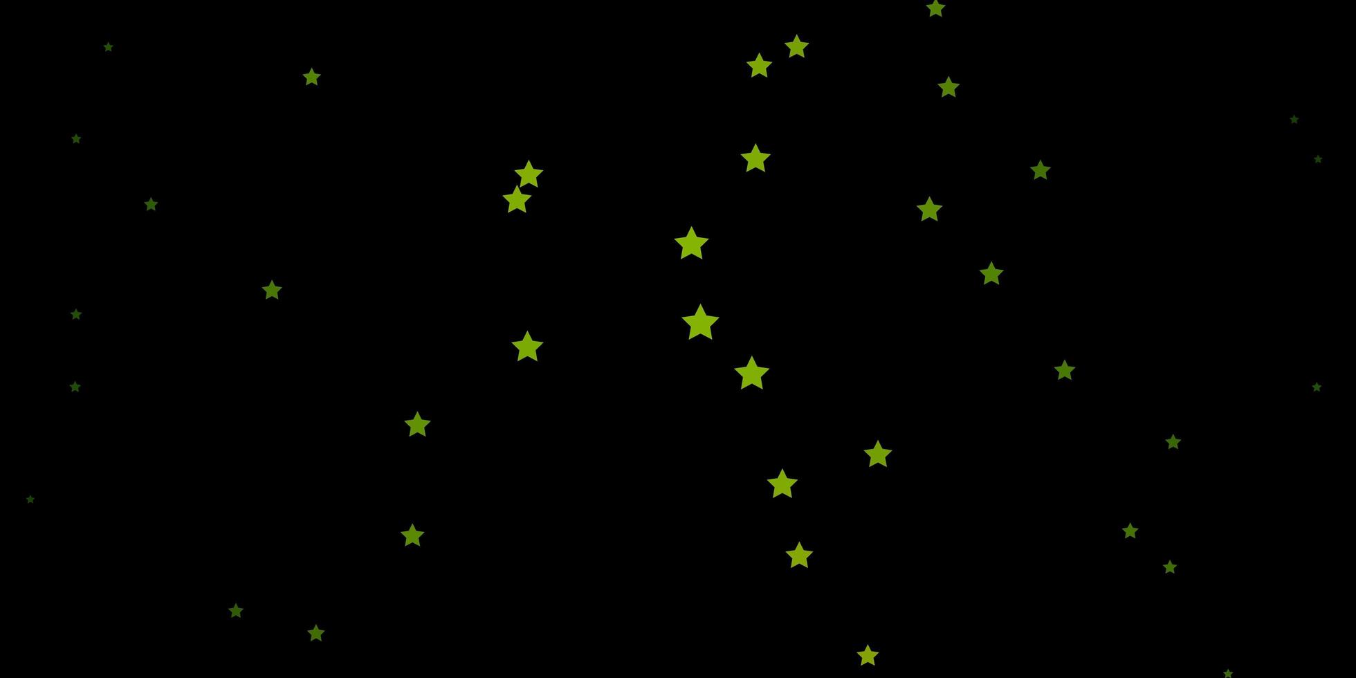 Dark Green vector pattern with abstract stars.