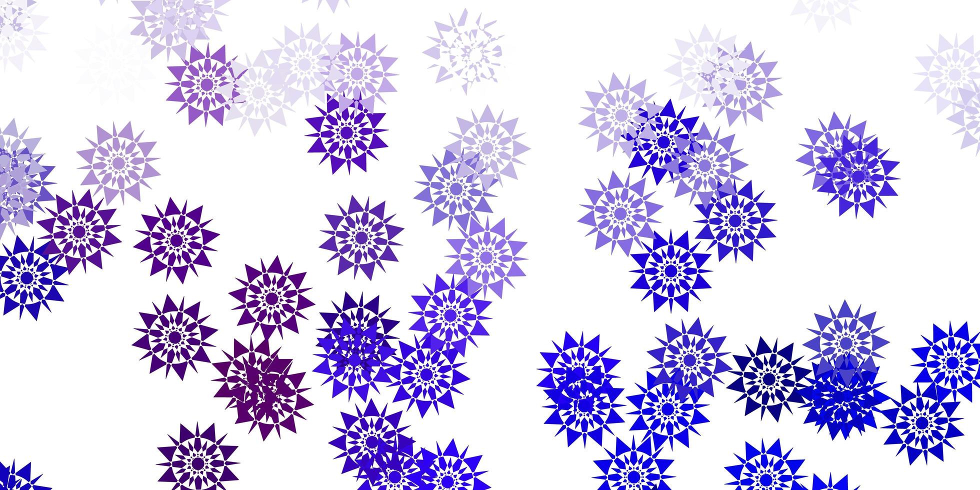 Light blue, red vector texture with bright snowflakes.