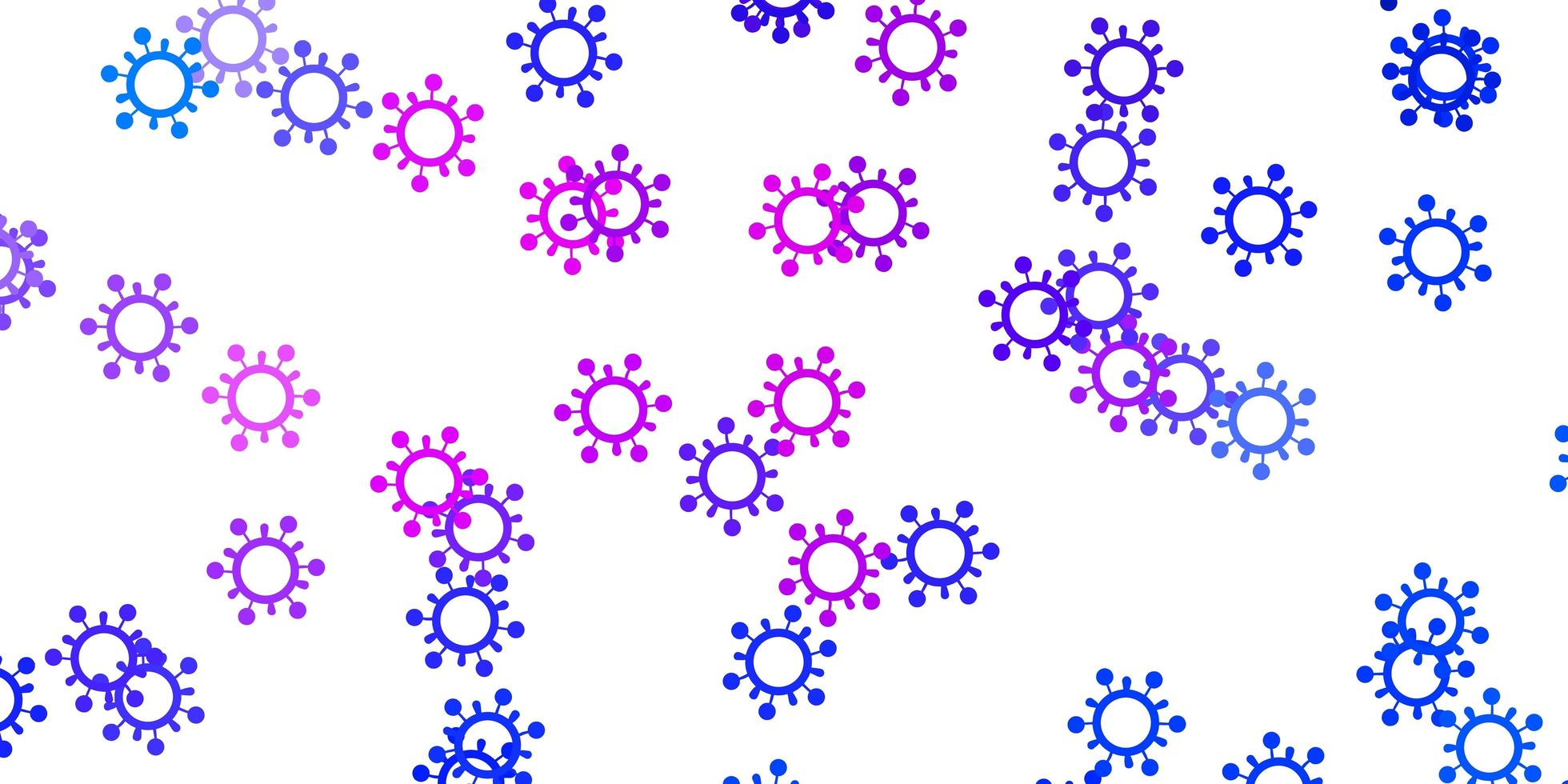 Light blue, red vector texture with disease symbols.