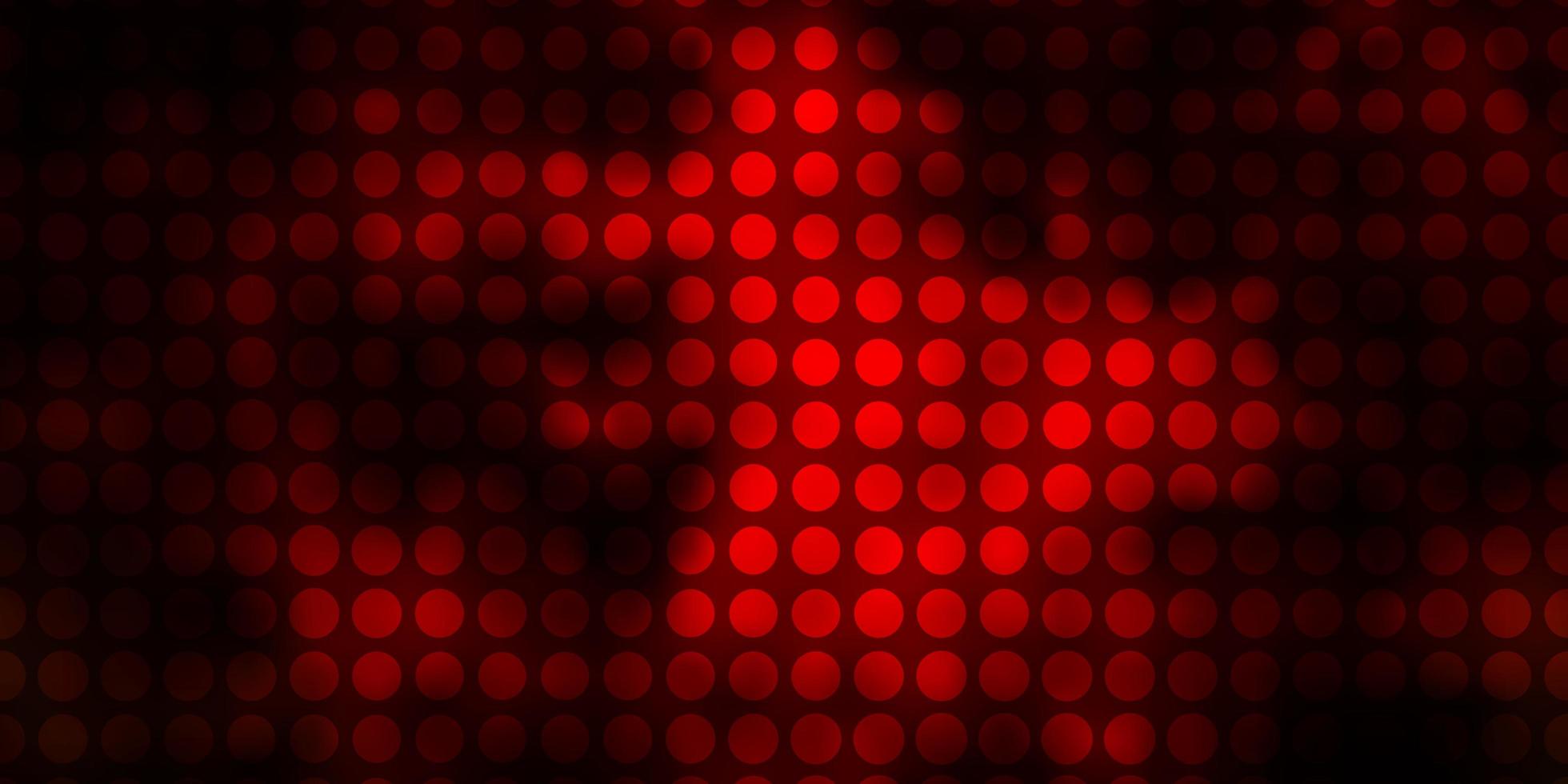 Dark Orange vector texture with circles.