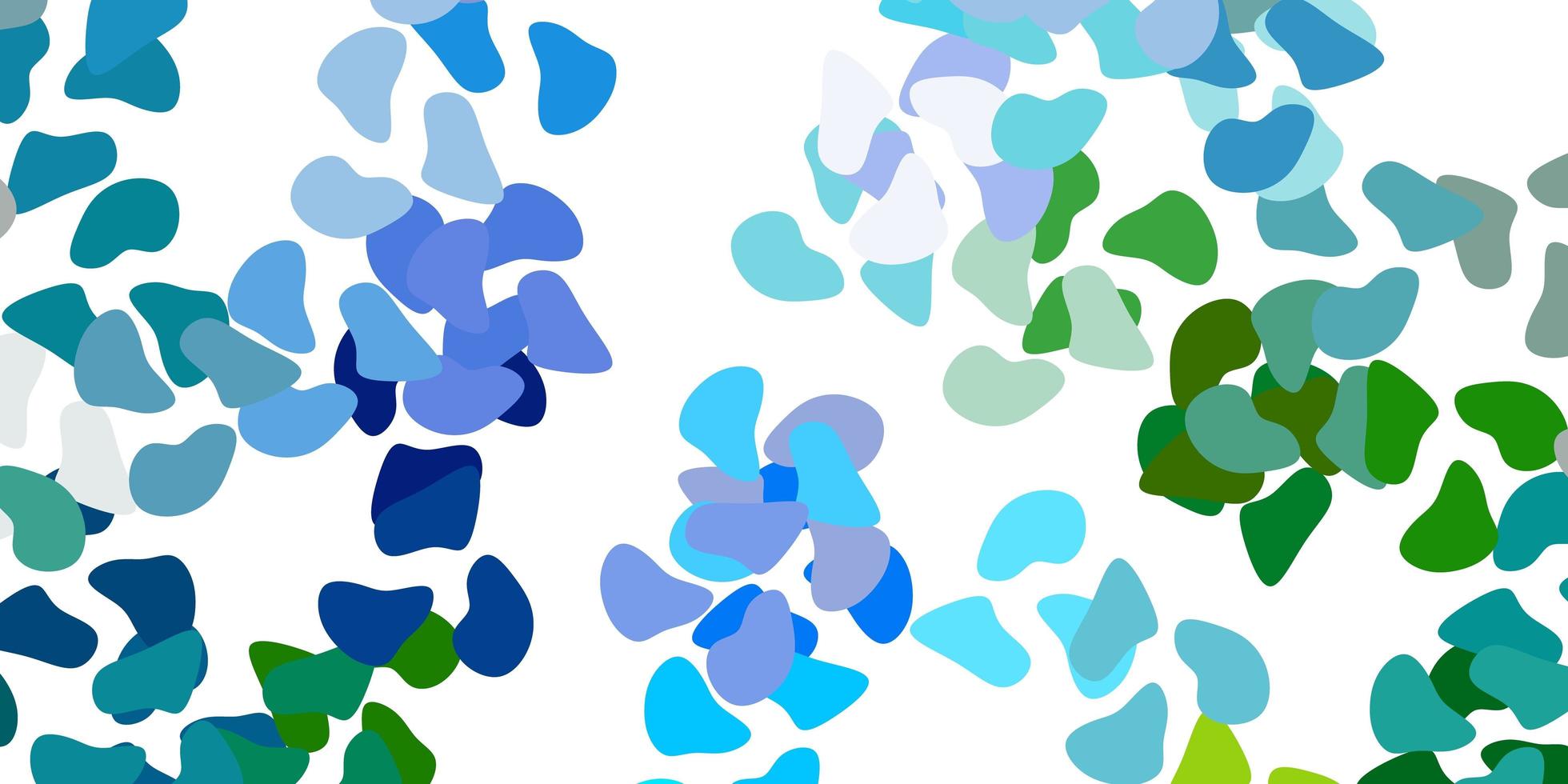 Light blue, green vector texture with memphis shapes.