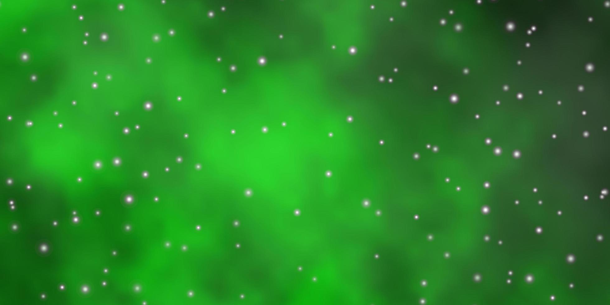 Light Green vector layout with bright stars.