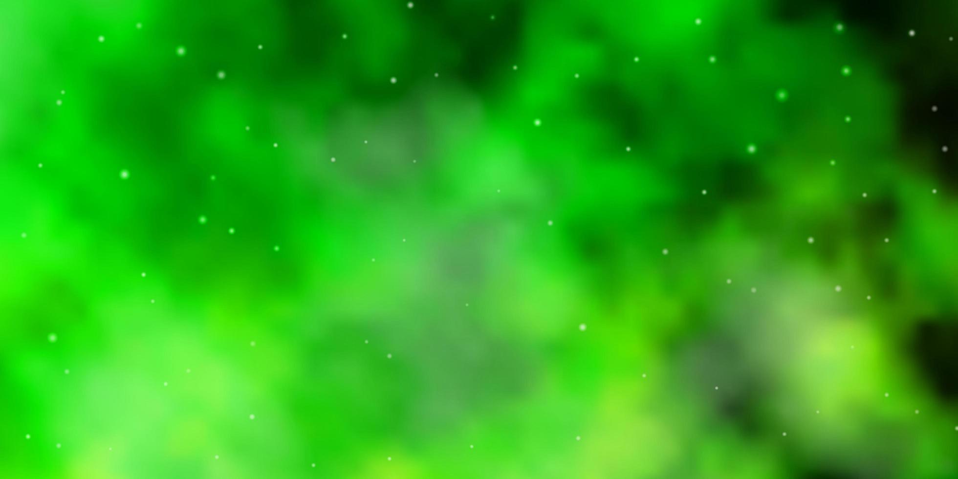 Light Green, Yellow vector layout with bright stars.