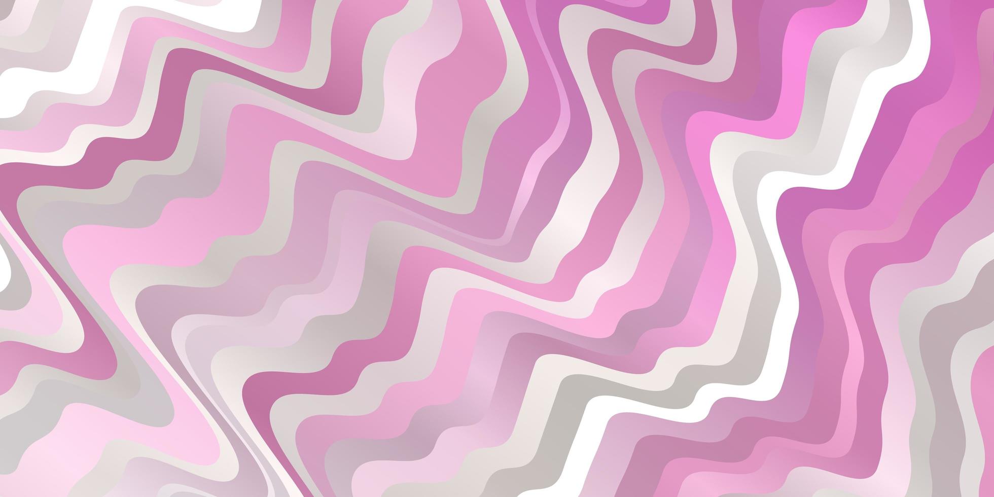 Light Pink, Yellow vector pattern with curves.