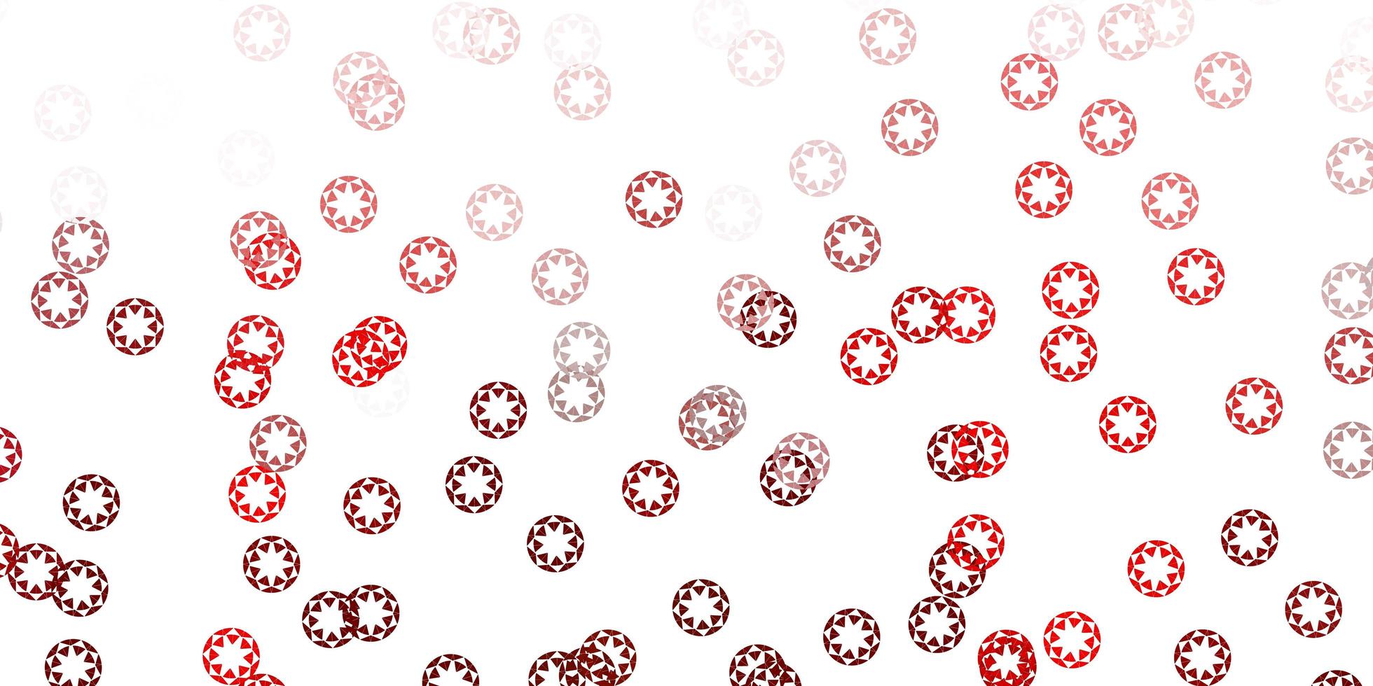 Light red, yellow vector background with spots.